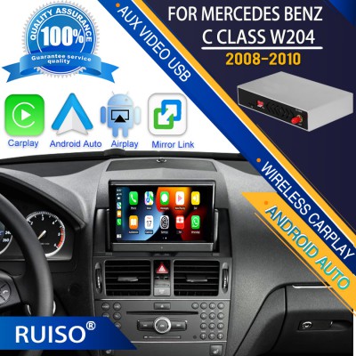 Car Decoding Box Wireless Apple CarPlay Android Auto BOX For Benz C Class W204 2008-2010