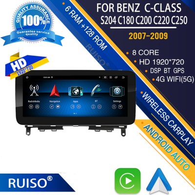 RUISO FC100 Android FOR BENZ C-Class W204/S204 C180 C200 C220 C250 C260 C280 carplay android auto DSP 4G WiFi all in one