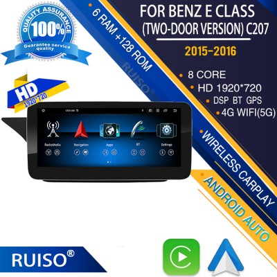 RUISO FC100 Android FOR BENZ E Class (Two-door version) C207 A207 E180 E200 E260 E300 E320 E350 E400 E500 E550 E63AMG 2015-2016 carplay android auto DSP 4G WiFi all in one